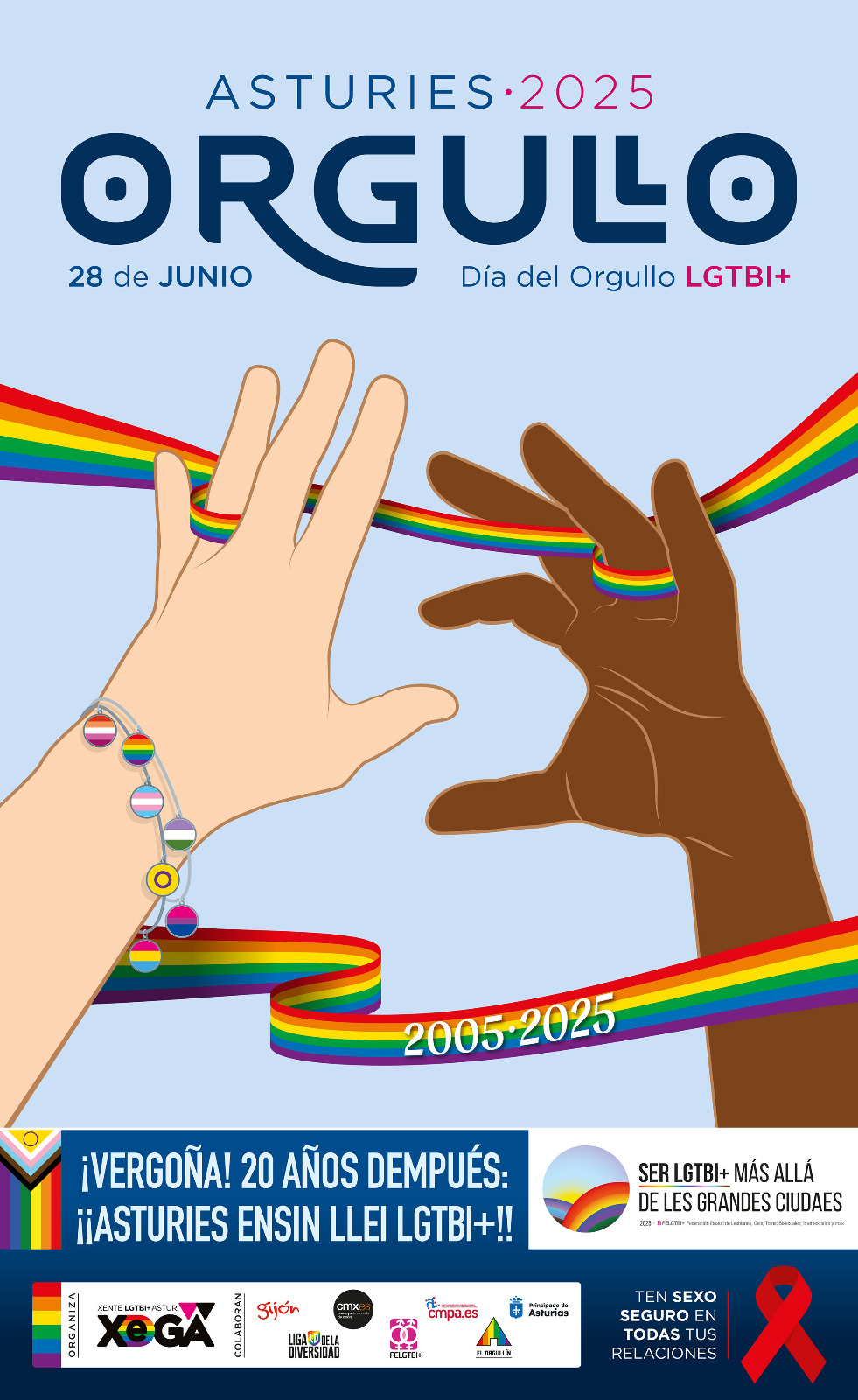 Imaxe del Arguyu LGTBI+ d’Asturies, reivindicando una llei autonómica de derechos LGTBI.