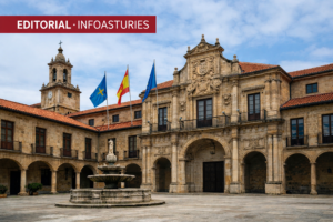 Edificiu históricu de la Universidá d’Uviéu, símbolu de la universidá pública n’Asturies