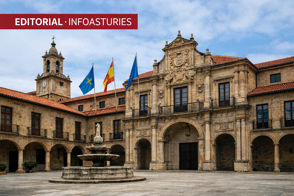 Edificiu históricu de la Universidá d’Uviéu, símbolu de la universidá pública n’Asturies
