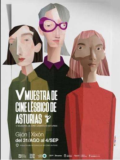 Cartel de la V Muestra de Cine Llésbicu d’Asturies