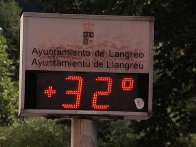 Xornada de temperatures altes n’Asturies, onde AEMET prevé máximas de hasta 38 graos.