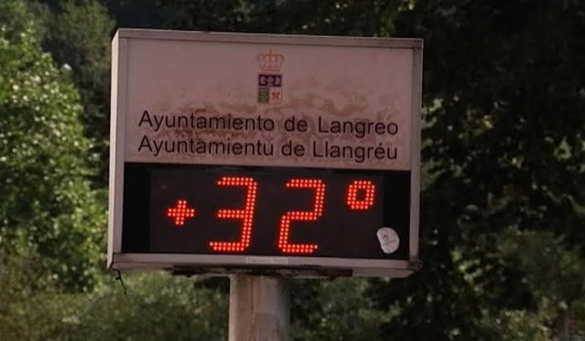 Xornada de temperatures altes n’Asturies, onde AEMET prevé máximas de hasta 38 graos.